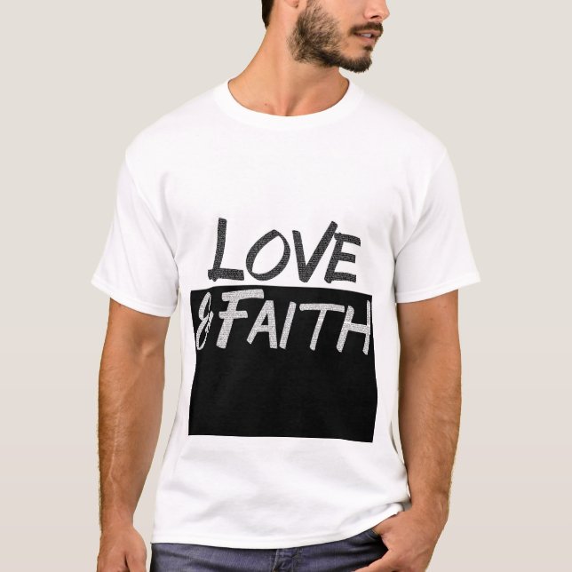 Camiseta inspiradora del "amor y de la fe" (Anverso)