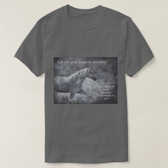 Camiseta Inspiradora del caballo blanco (Diseño del anverso)