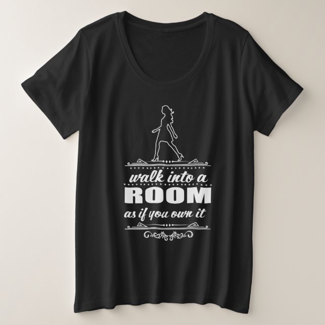 Camiseta inspiradora del tamaño extra grande de la (Anverso del diseño)