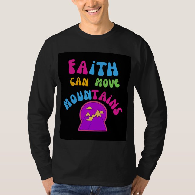 Camiseta Inspiradora "La fe puede mover las montañ (Anverso)