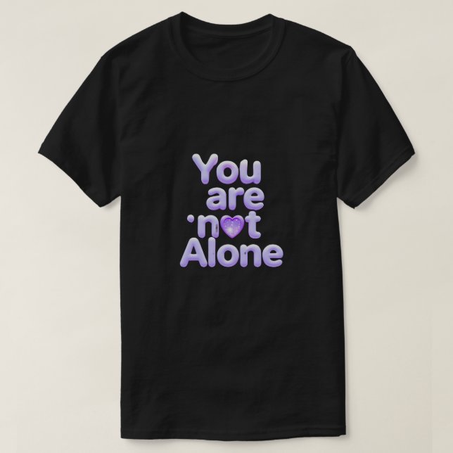 Camiseta Inspiradora No Estás Solo – Comodidad, H (Diseño del anverso)