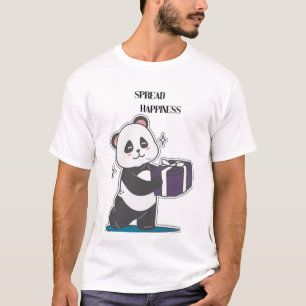 Camiseta Inspiradora Panda Lindo Difunde Felicidad