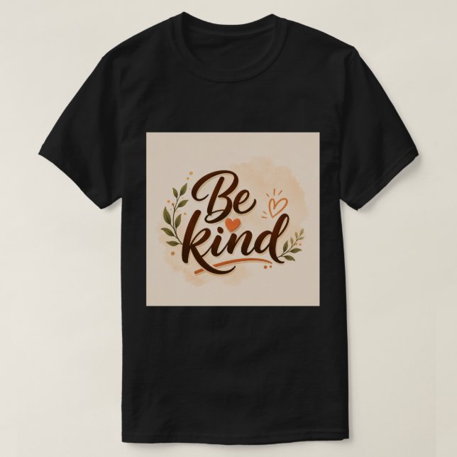 Camiseta Inspiradora Sé Amable | Tipografía Minima (Diseño del anverso)