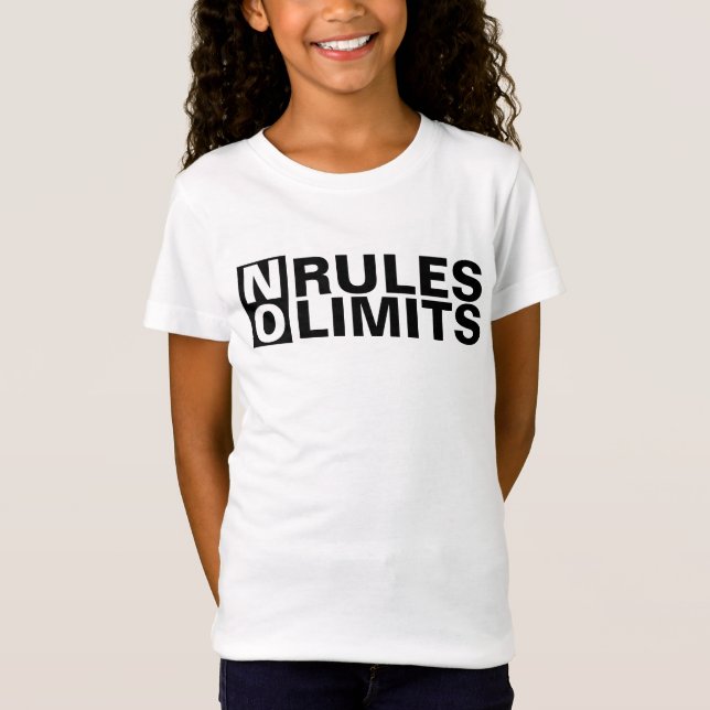 Camiseta Inspiradora sin reglas sin límites (Anverso)