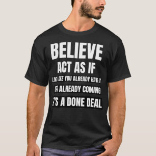Camiseta Inspirando a Believe actúa como inspirador motivac