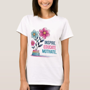 Camiseta Inspirar educar a los camisas motivadas   El profe