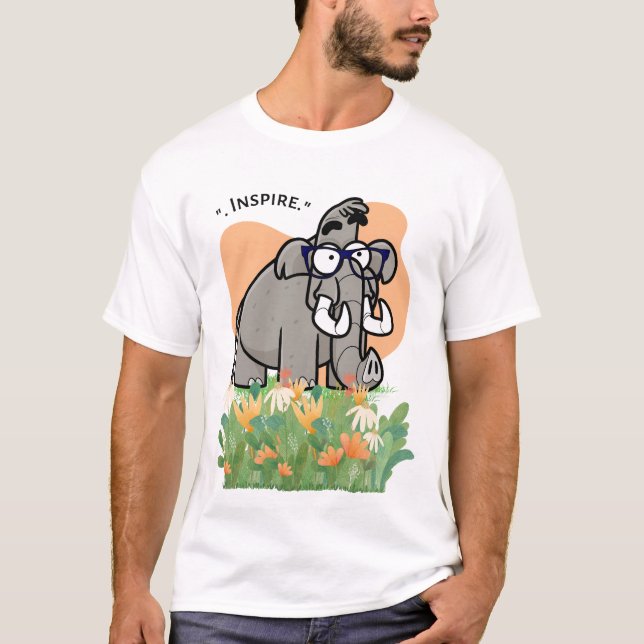 Camiseta inspirar elefante (Anverso)