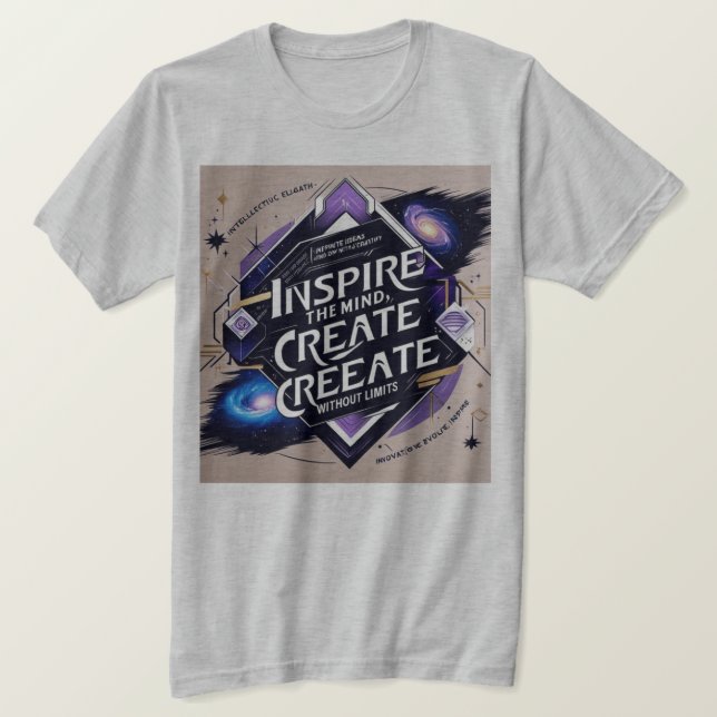 Camiseta Inspirar la mente, crear sin límites (Anverso del diseño)