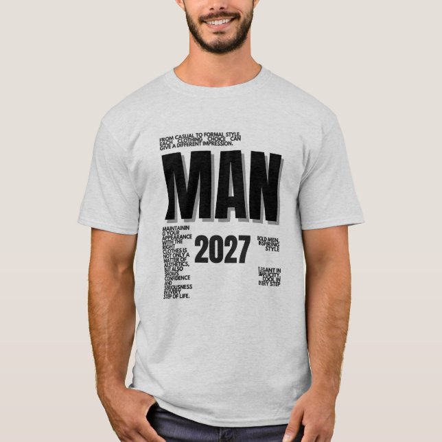 Camiseta Inspirational Fashion Statement Typography Art (Anverso)