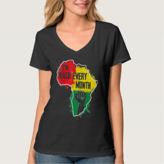 Camiseta Inspirational I Am Black Every Month Proud African