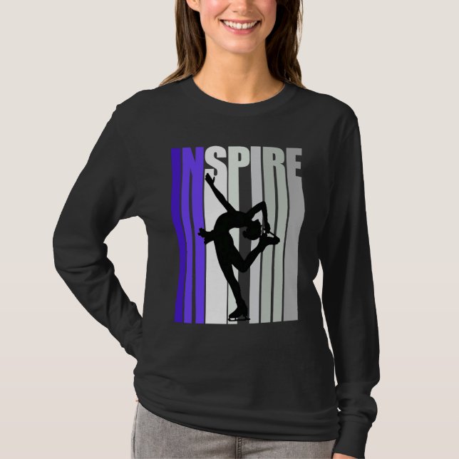 Camiseta Inspirational Motivational Ice Skating Instructor  (Anverso)