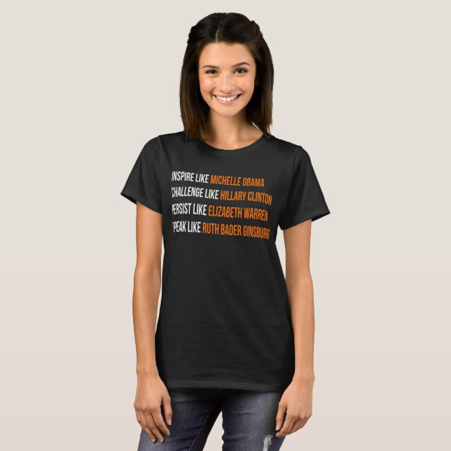 Camiseta Inspire como Michelle Obama (Anverso completo)