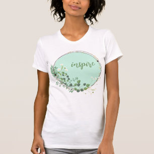 Camiseta Inspire Con Marco Botánico Floral