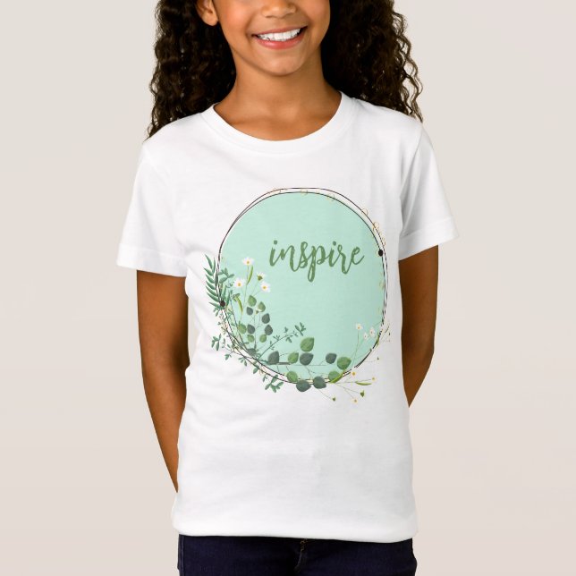 Camiseta Inspire Con Marco Botánico Floral (Anverso)