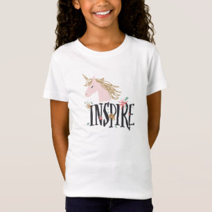 Camiseta Inspire el unicornio de la melena del oro del  