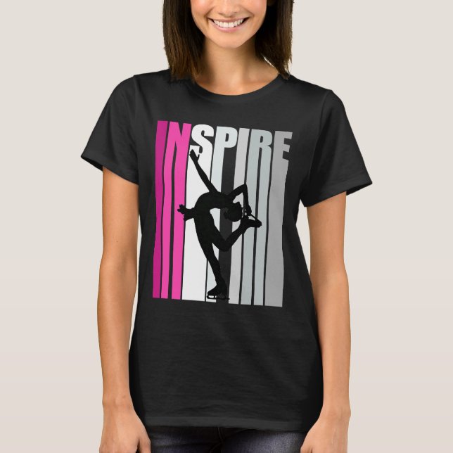 Camiseta Inspire Hielo Patinaje Nacimiento Patines De Hielo (Anverso)
