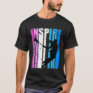 Camiseta Inspire Lacrosse Deportes azul rosado Mo Inspirado