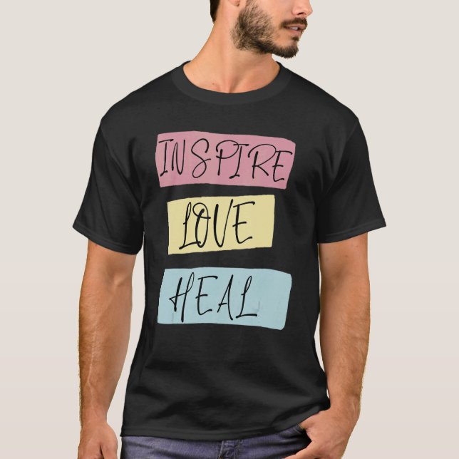 Camiseta Inspire Love Heal Enfermería (Anverso)