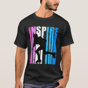 Camiseta Inspire Roller Skater Ins Blue Rosa Inline Skater