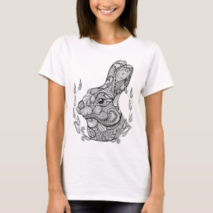 Camiseta Inspired Head Of Rabbit In Wreath