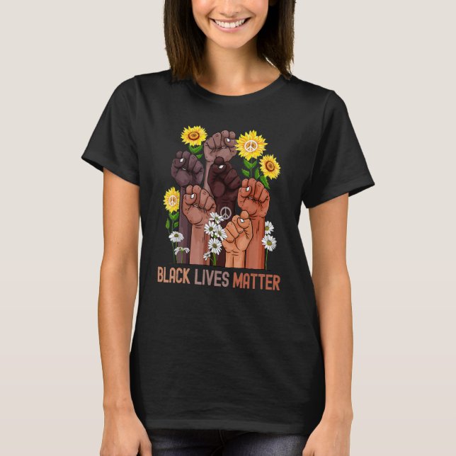Camiseta Inspiring Black Leaders Power Fist Hand Black Hist (Anverso)