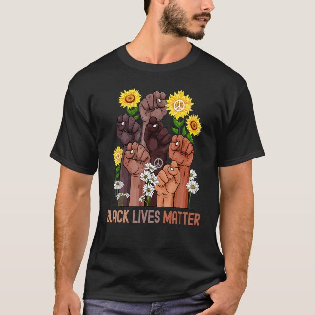 Camiseta Inspiring Black Leaders Power Fist Hand Black Hist (Anverso)