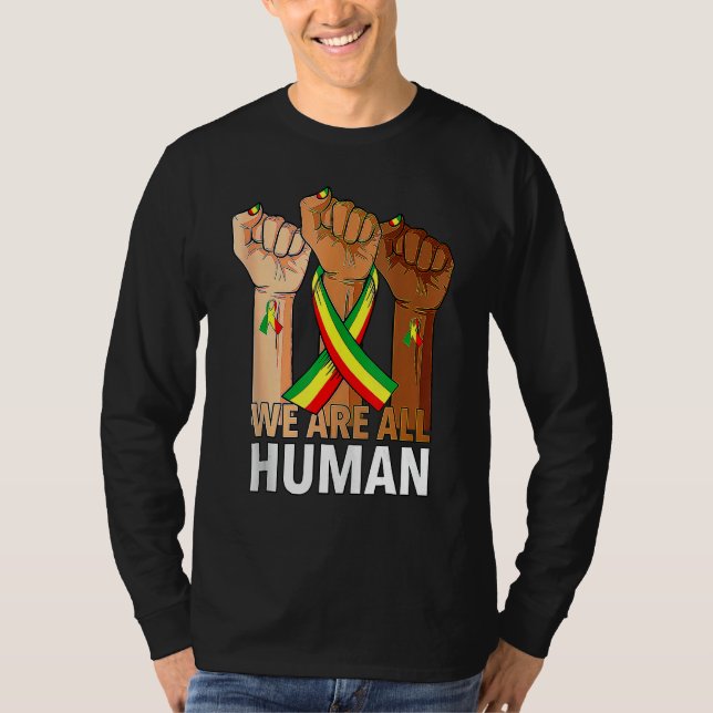 Camiseta Inspiring Black Leaders Power Fist Hand Black Hist (Anverso)