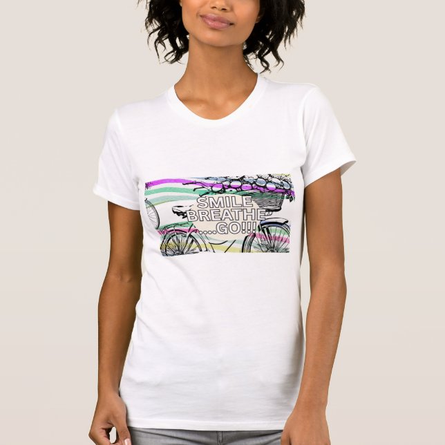 Camiseta inspiring shirt bike themed shirt love, adventure (Anverso)