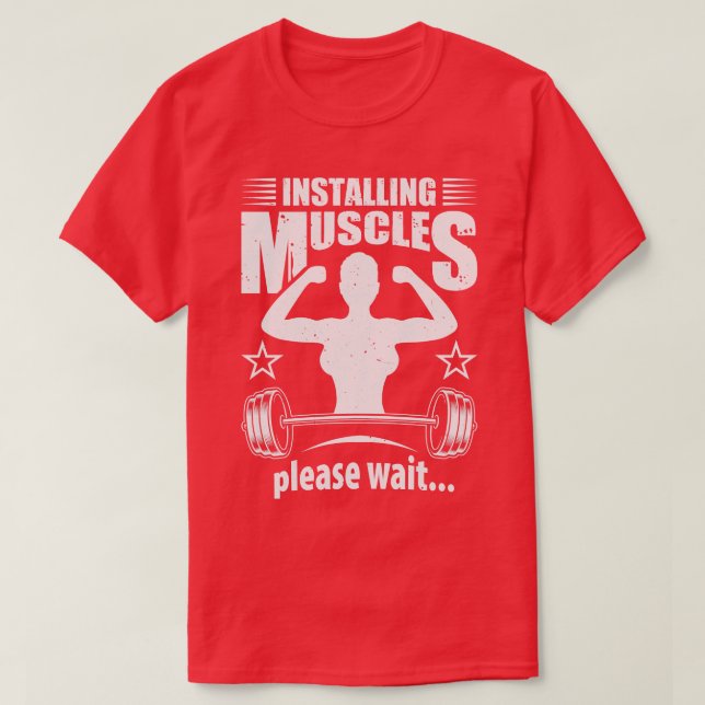 Camiseta Instalación de Muscles Bodybuilder Gym Fitness 12 (Diseño del anverso)