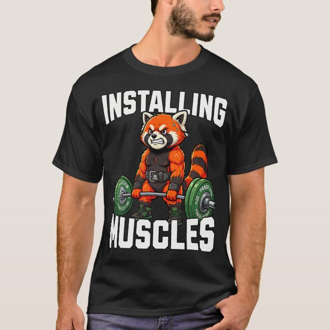 Camiseta Instalación de Músculos Gimnasio de Levantamiento  (Anverso)