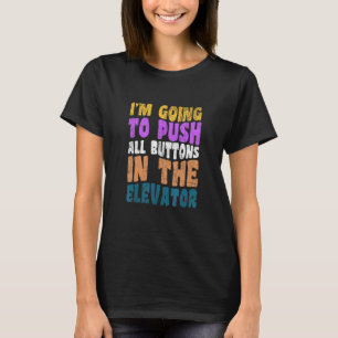 Camiseta Instalación mecánica del inspector del elevador de