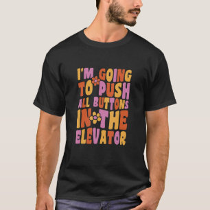 Camiseta Instalación mecánica del inspector del elevador de