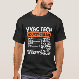 Camiseta Instalación técnica de la tarifa horaria de aire a