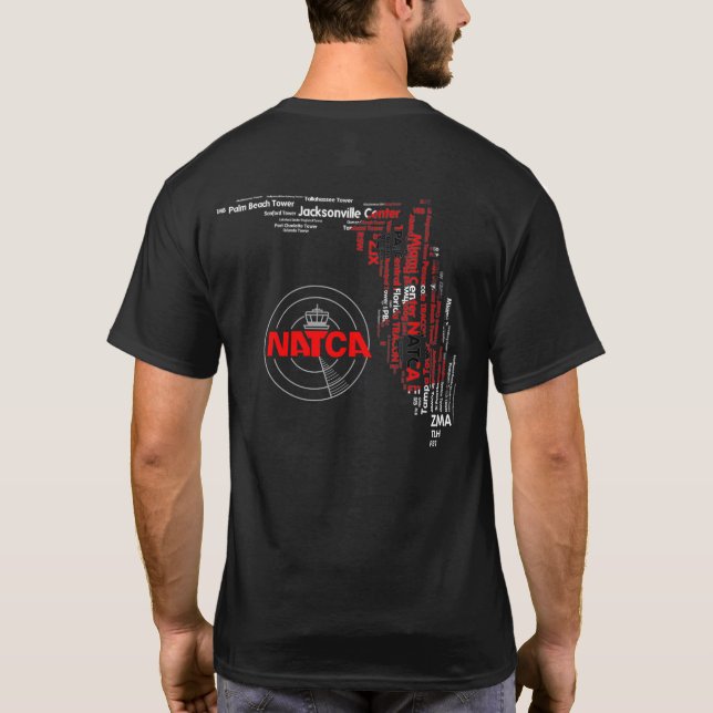 Camiseta Instalaciones de NATCA la Florida con la bandera (Reverso)