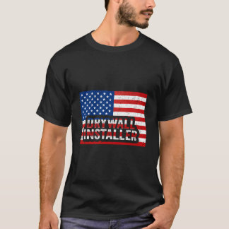 Camiseta Instalador de Drywall Patriótico 4 De Julio Bander
