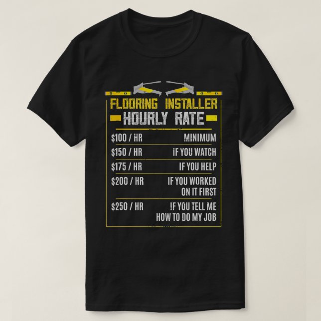 Camiseta Instalador del piso del piso Instalador de instala (Diseño del anverso)