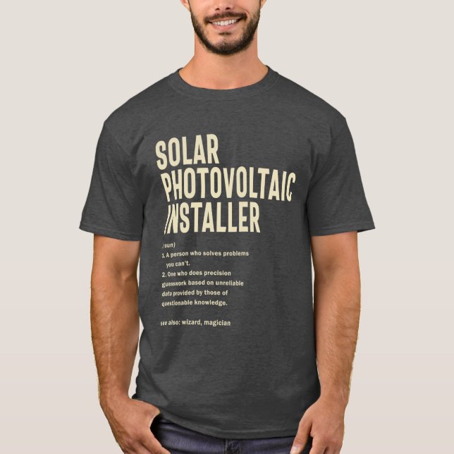 Camiseta Instalador fotovoltaico solar regalo Gracioso carg (Anverso)