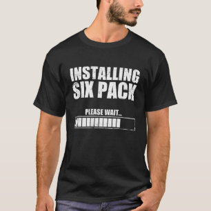 Camiseta Instalando seis paquetes espere por favor