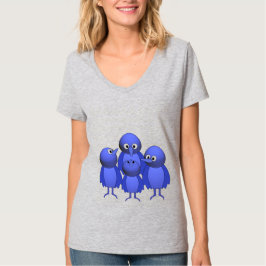 Camiseta Instantánea de la familia de aves azules