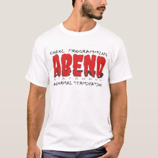 Camiseta Instrucción Abend en la programación Cobol