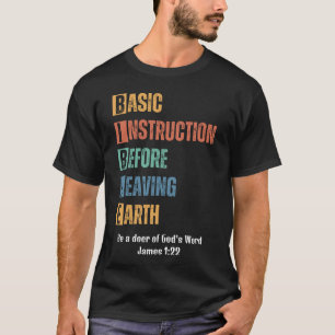 Camiseta Instrucción Básica Antes de Dejar la BIBLIA de la