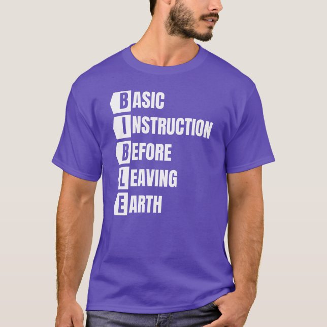 Camiseta Instrucción básica BIBLIA antes de salir de la Tie (Anverso)