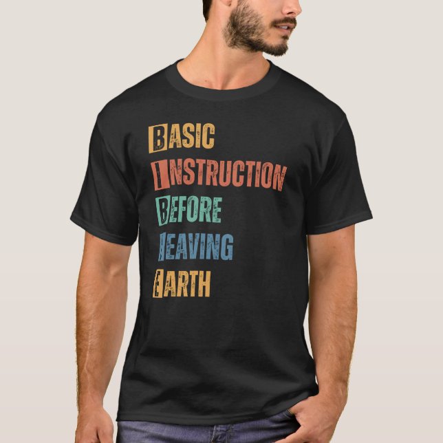 Camiseta Instrucción básica BIBLIA antes de salir de la Tie (Anverso)
