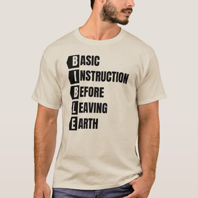 Camiseta Instrucción básica BIBLIA antes de salir de la Tie (Anverso)