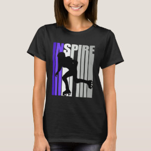 Camiseta Instrucción inspiradora de patinaje sobre patinaje
