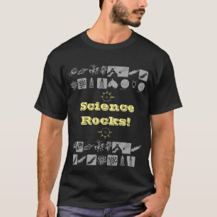 Camiseta Instrucción Science Roks Tipografía de diseño gráf