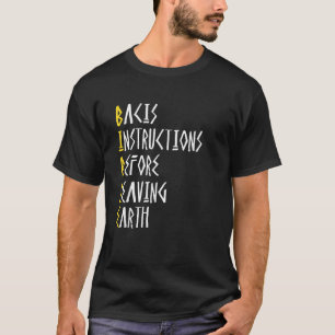 Camiseta Instrucciones básicas de la Biblia antes de salir 
