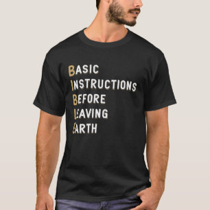 Camiseta Instrucciones básicas de la Biblia antes de salir