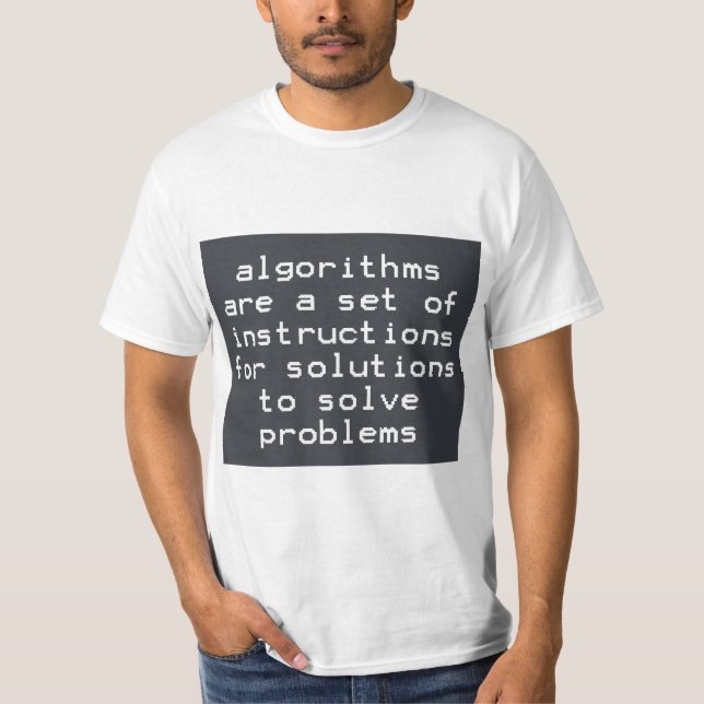 Camiseta Instrucciones de Algoritmos Soluciones Resolver Pr (Anverso)