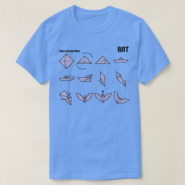 Camiseta Instrucciones de la muralla de origami en Lilac (Diseño del anverso)